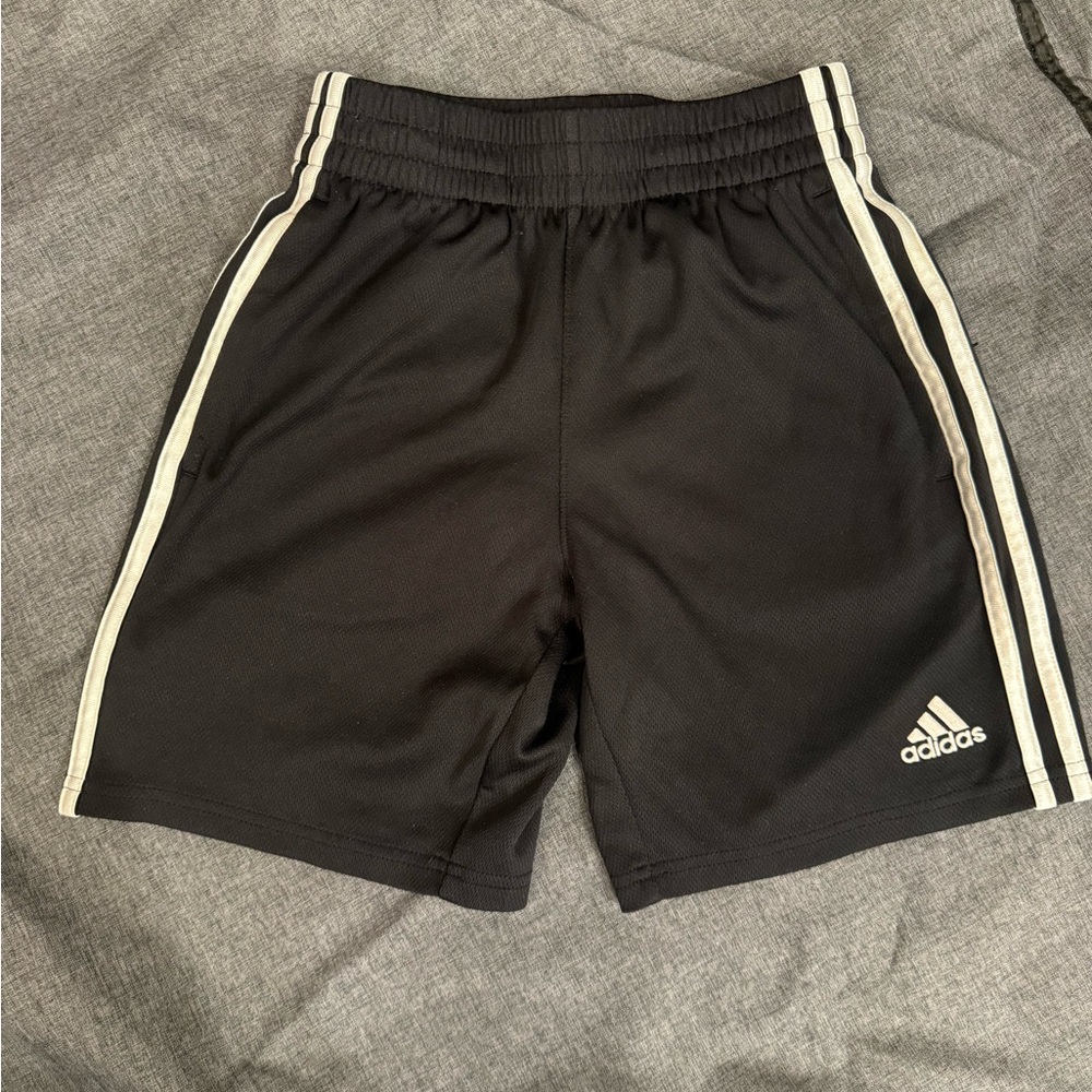 Adidas Black Athletic Shorts, Kids size Small 8